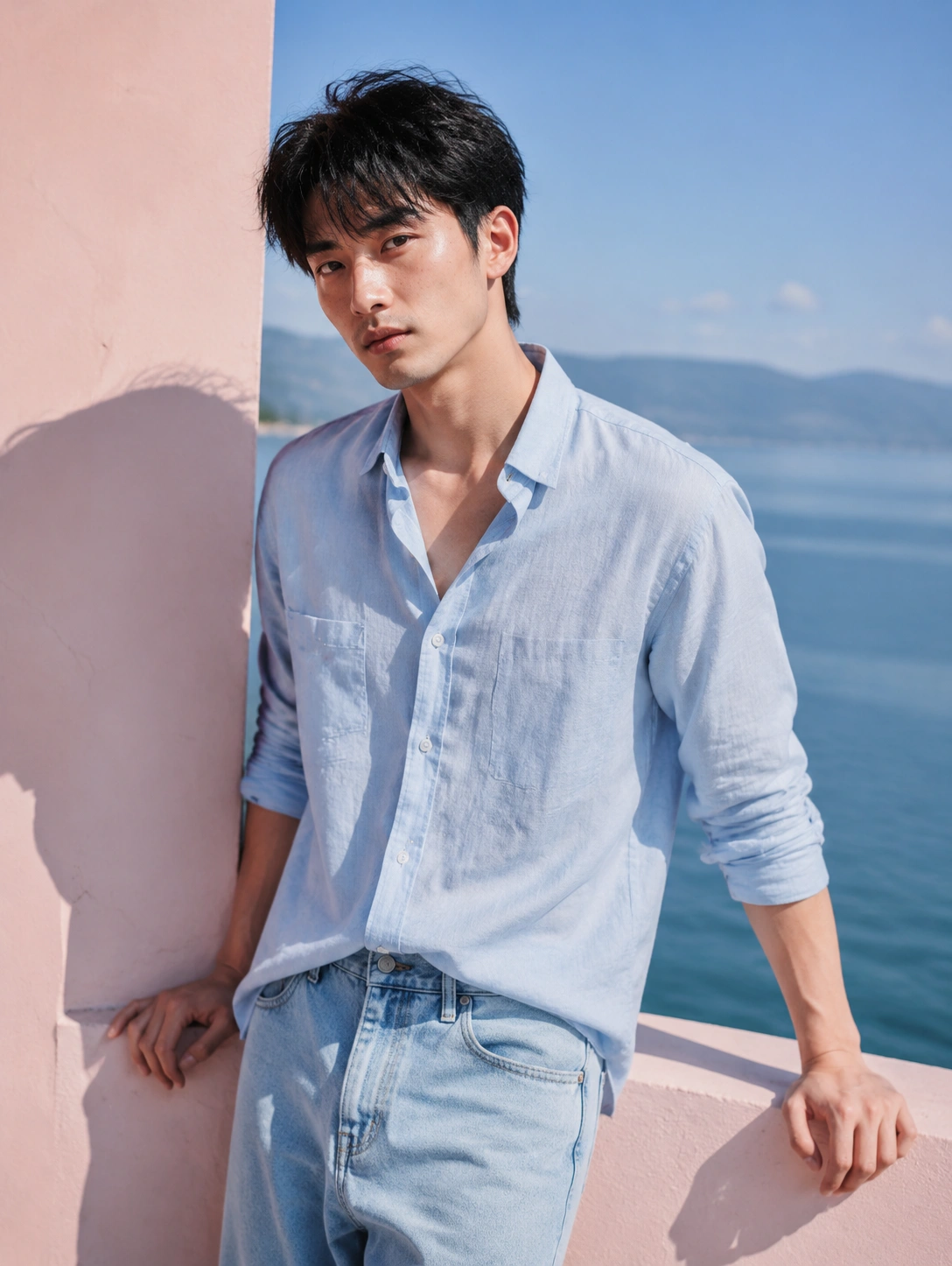 清新休闲男模